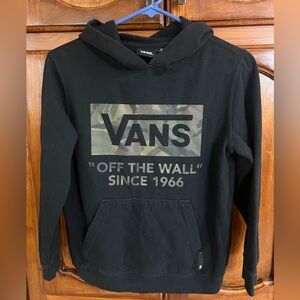 🛹Vans Camouflage Logo Black Hoodie Youth Size Medium🛹